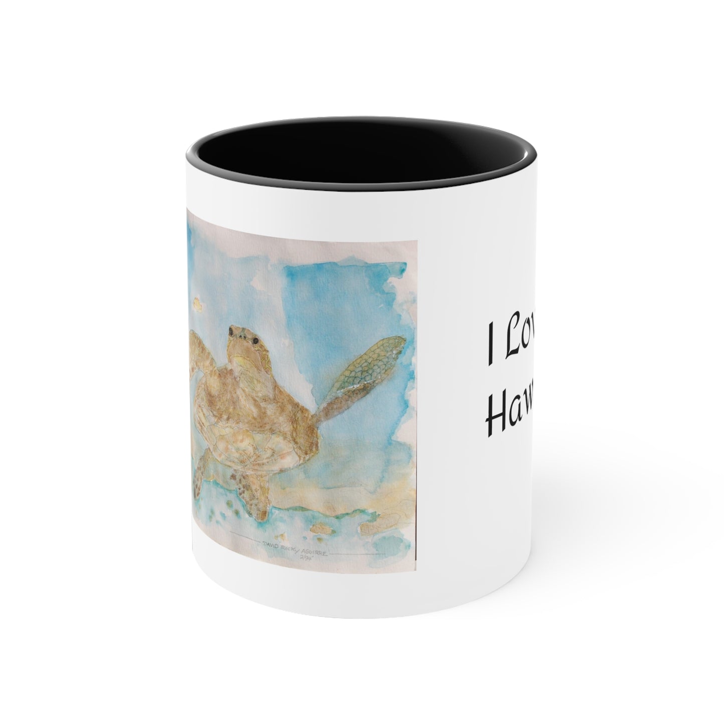 I love Hawaii! Accent Coffee Mug, for coffee lovers 11oz