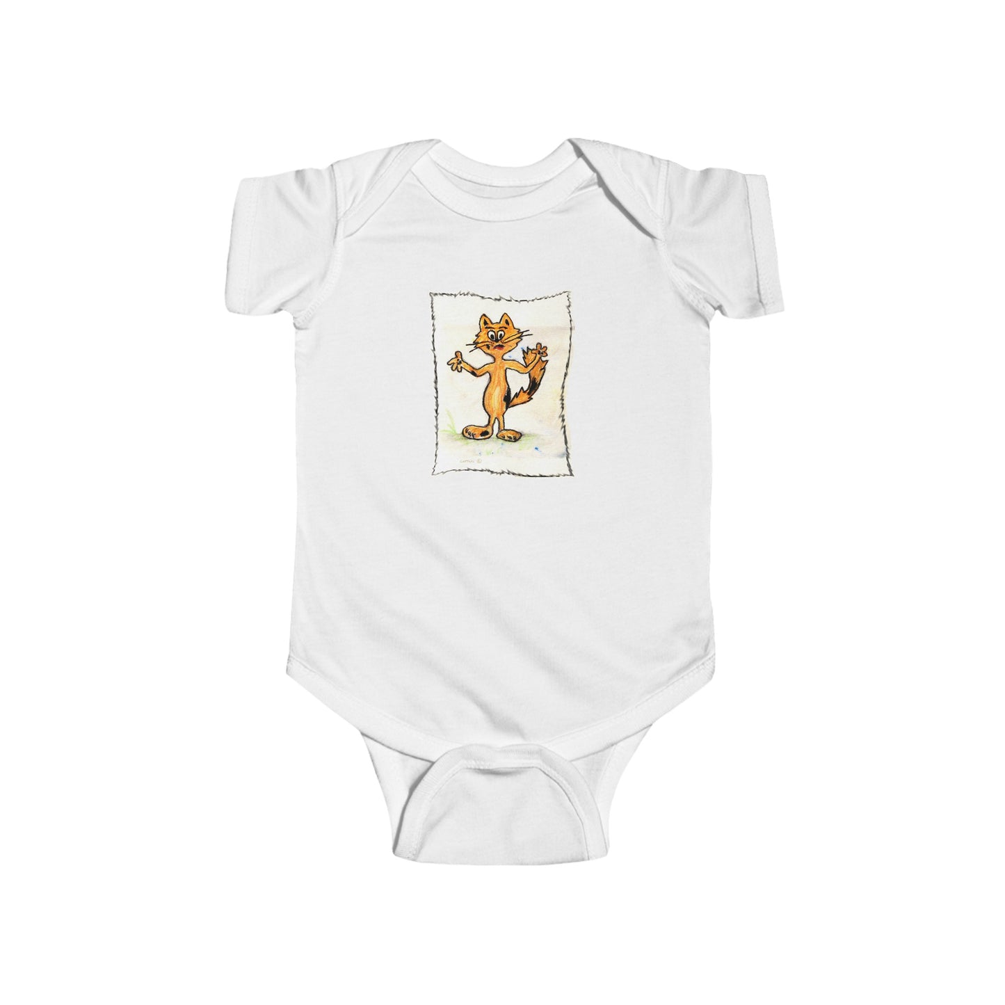Infant Fine Jersey Bodysuit - Cattoli the Cat ** name can be personalized.**