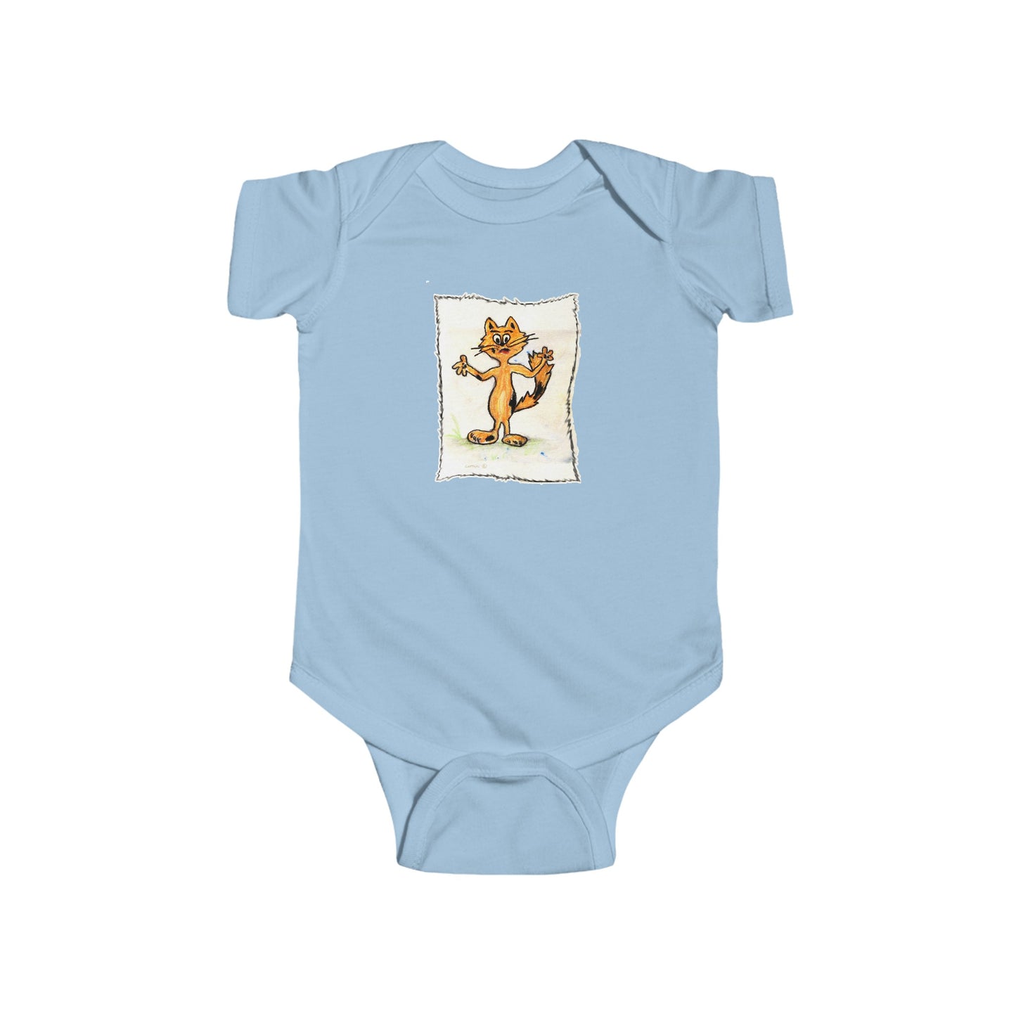 Infant Fine Jersey Bodysuit - Cattoli the Cat ** name can be personalized.**