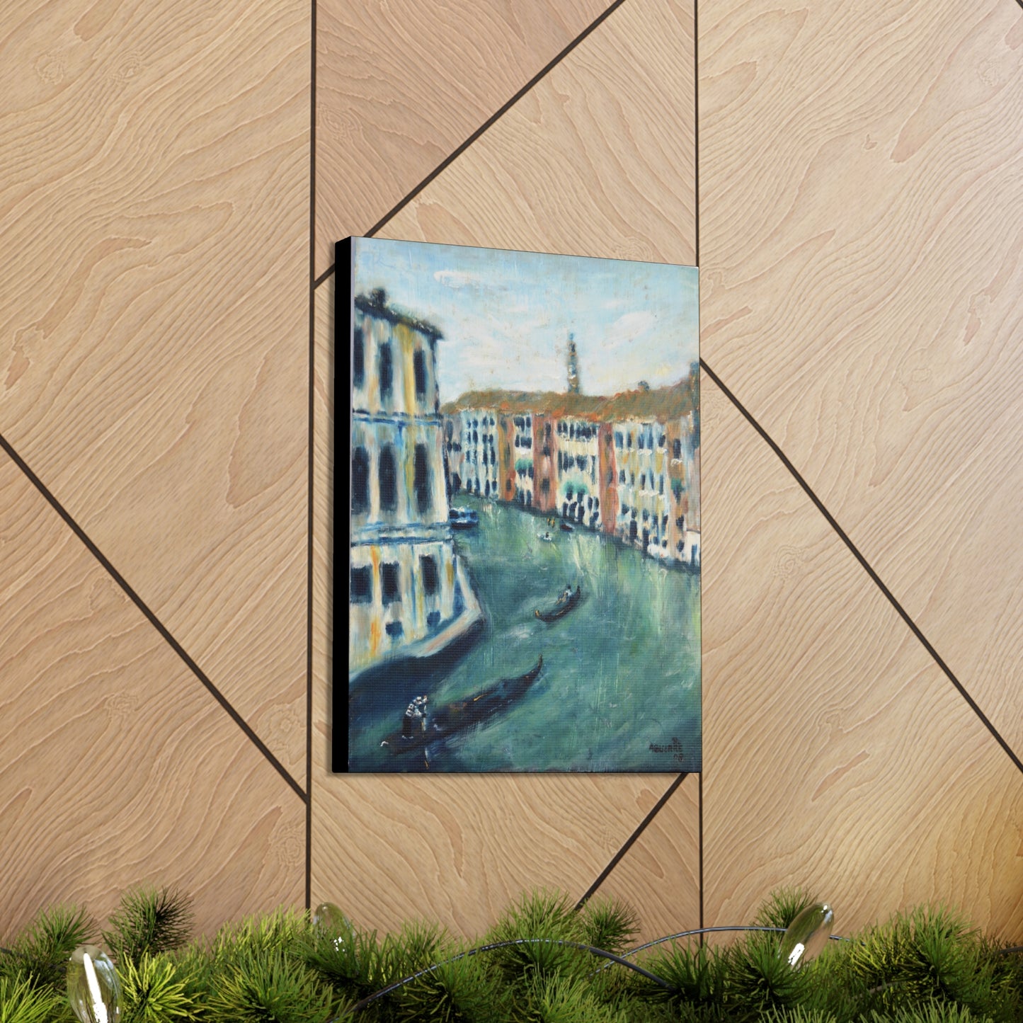 Venice Waterway painting - Print on Canvas Gallery Wraps