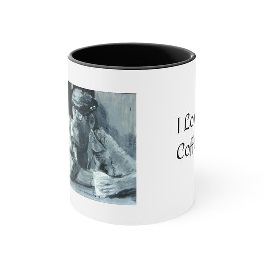I Love Coffee! Accent Coffee Mug, for coffee lovers 11oz
