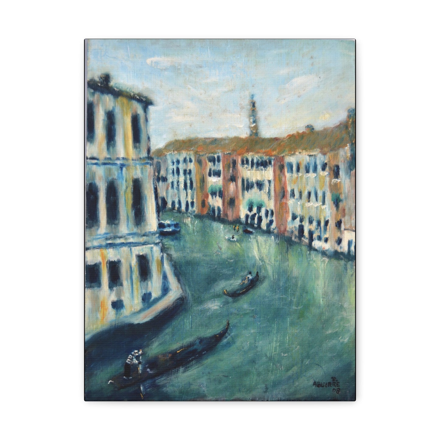 Venice Waterway painting - Print on Canvas Gallery Wraps