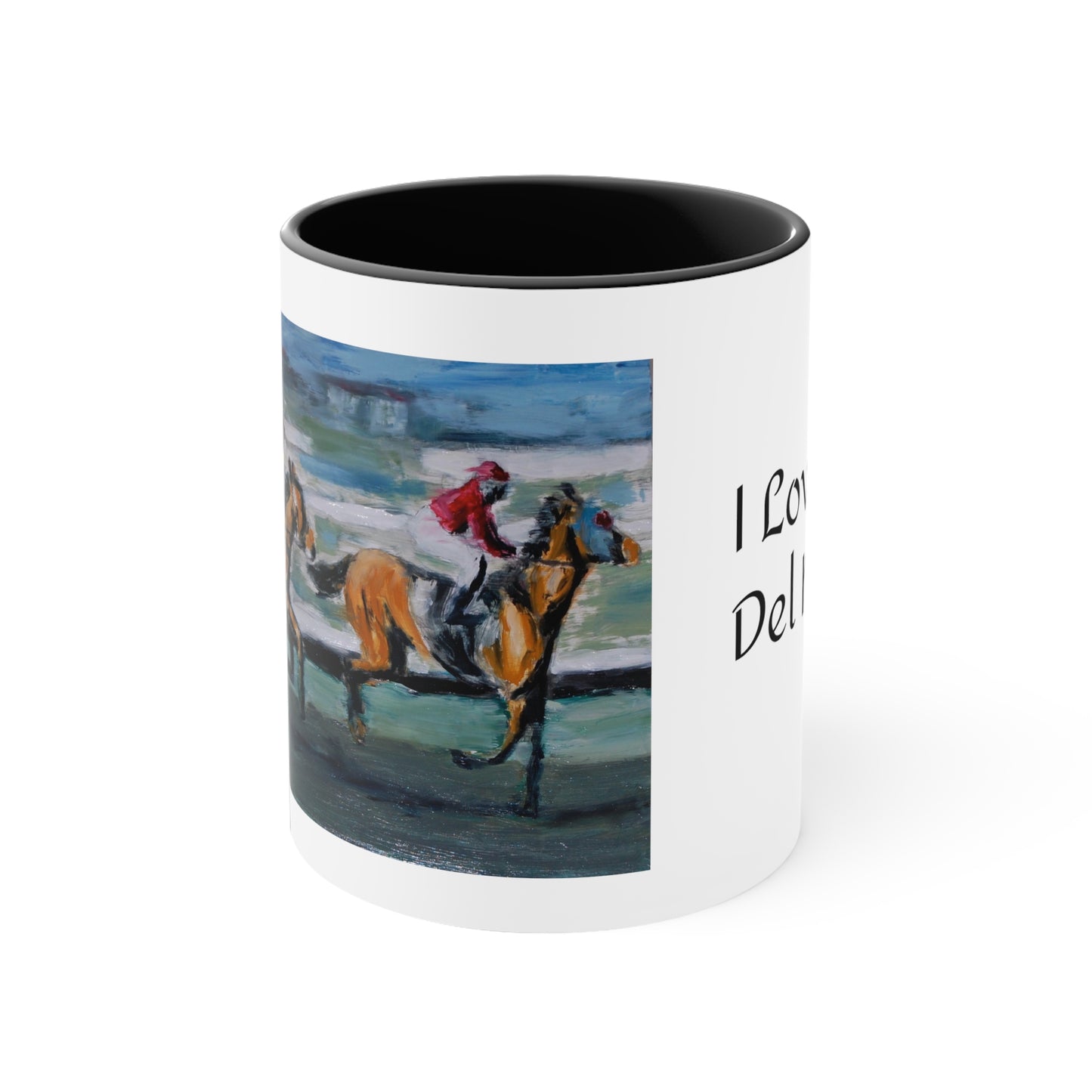 I love Del Mar! Accent Coffee Mug, for coffee lovers 11oz