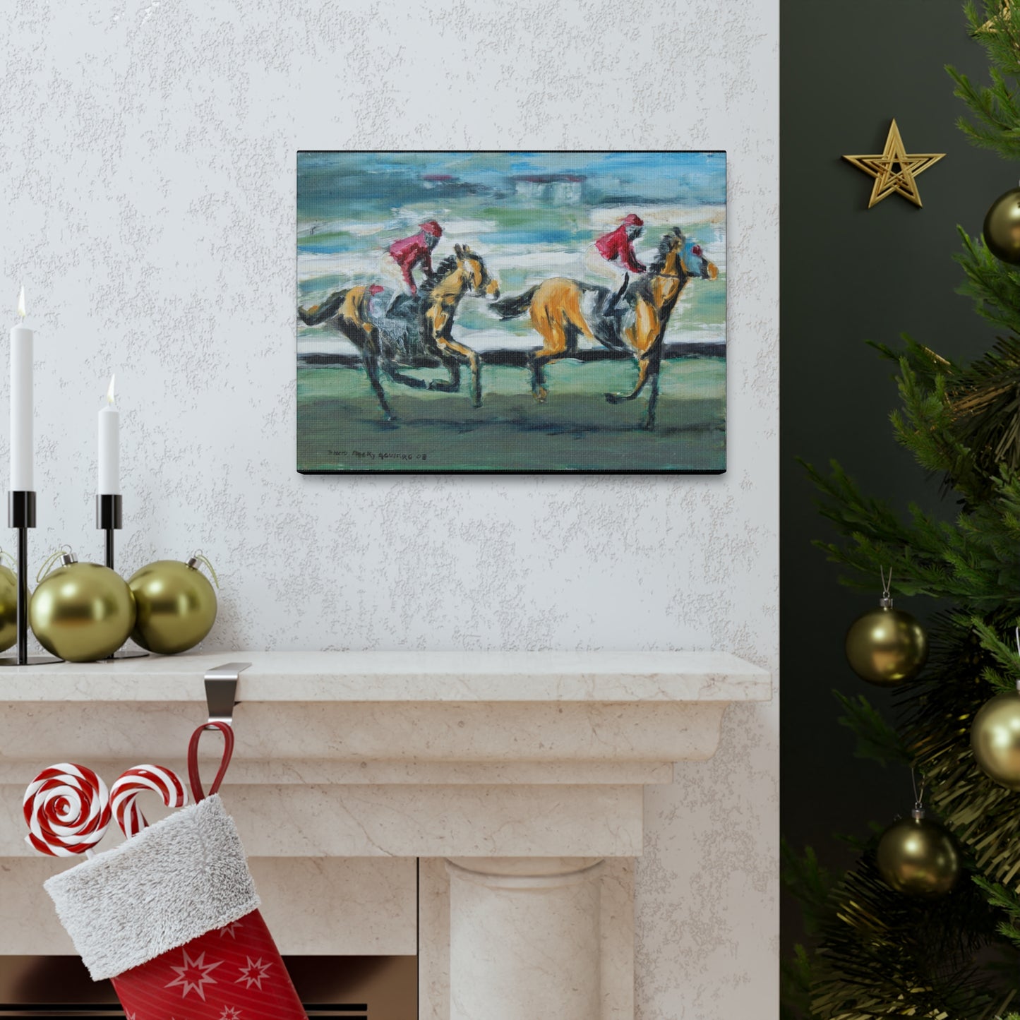 Del Mar Horse Racing San Diego canvas print