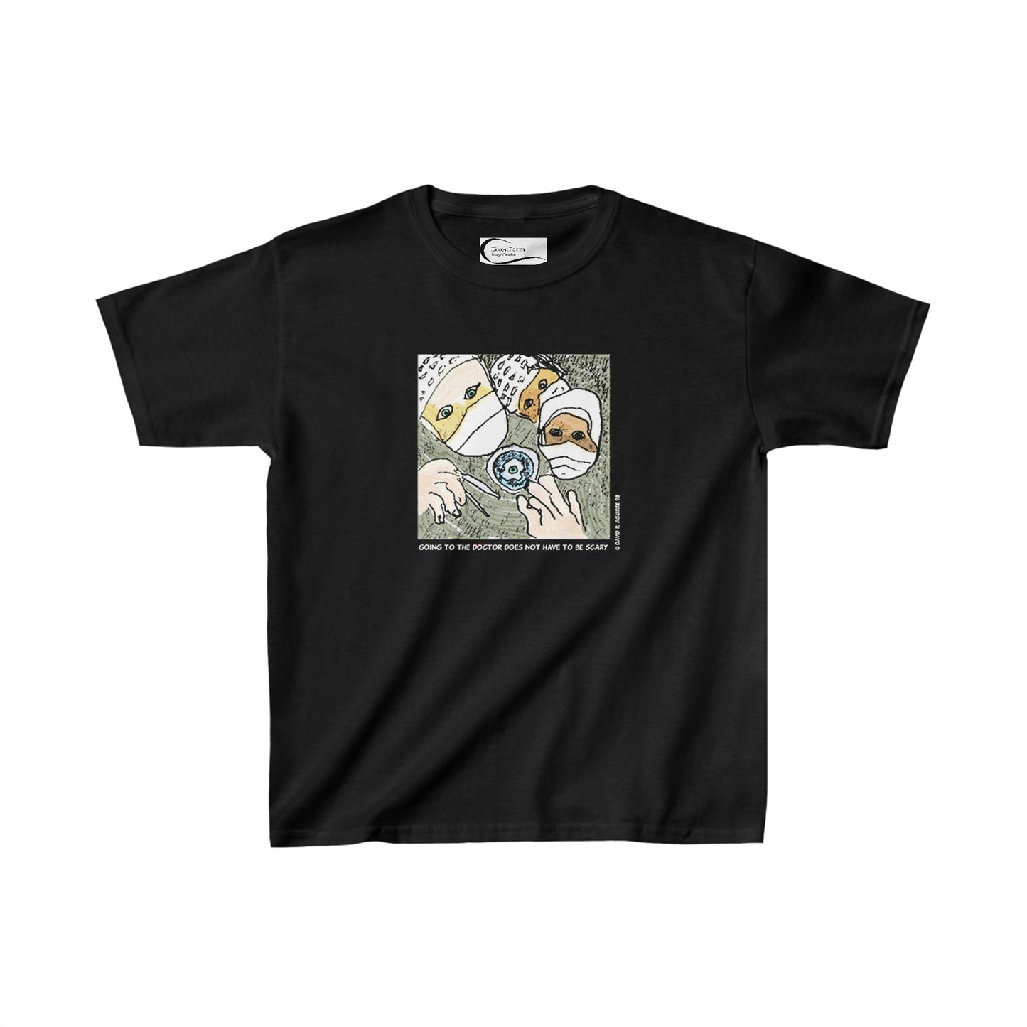 Going to the doctor does not have to be scary! Kids tee shirt