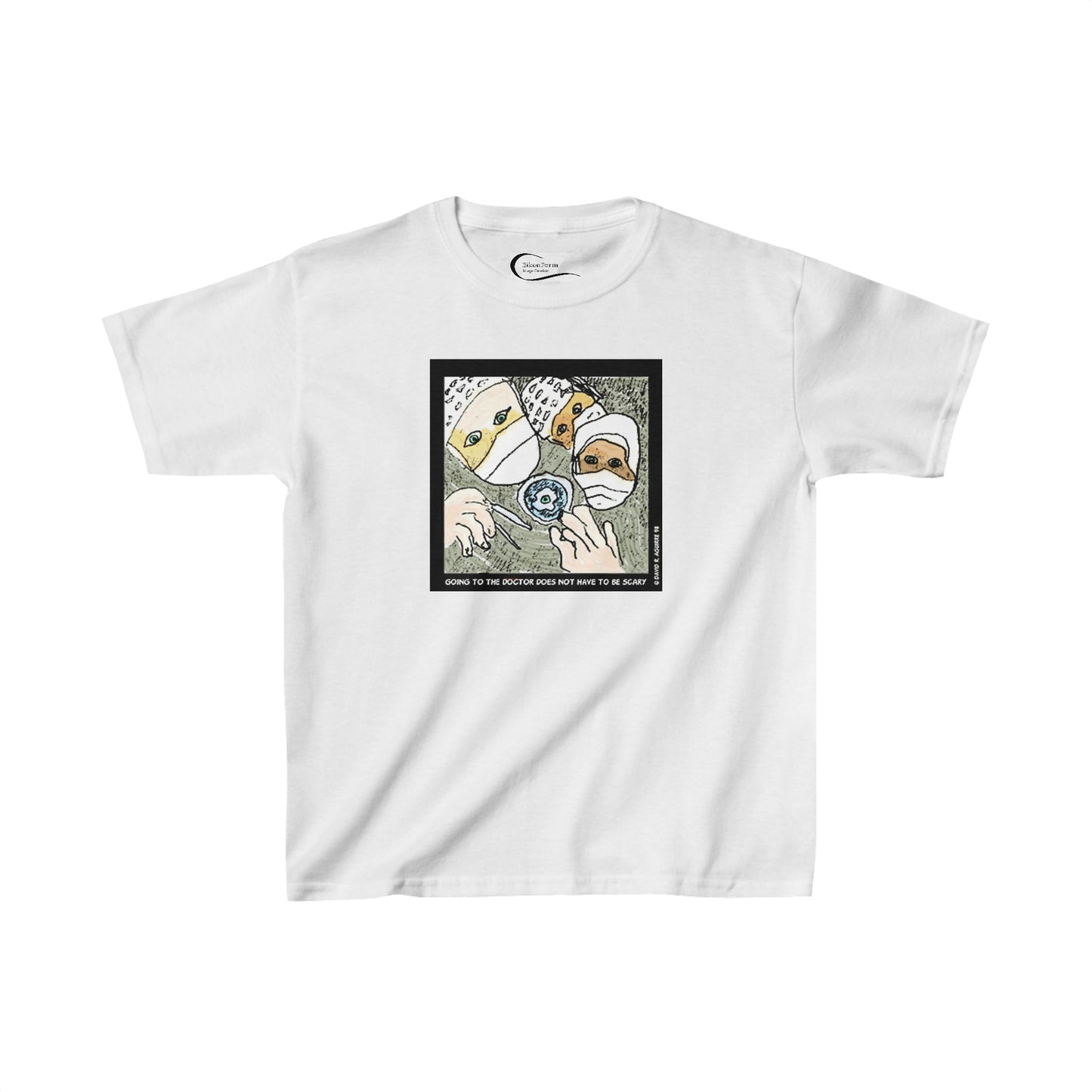 Going to the doctor does not have to be scary! Kids tee shirt
