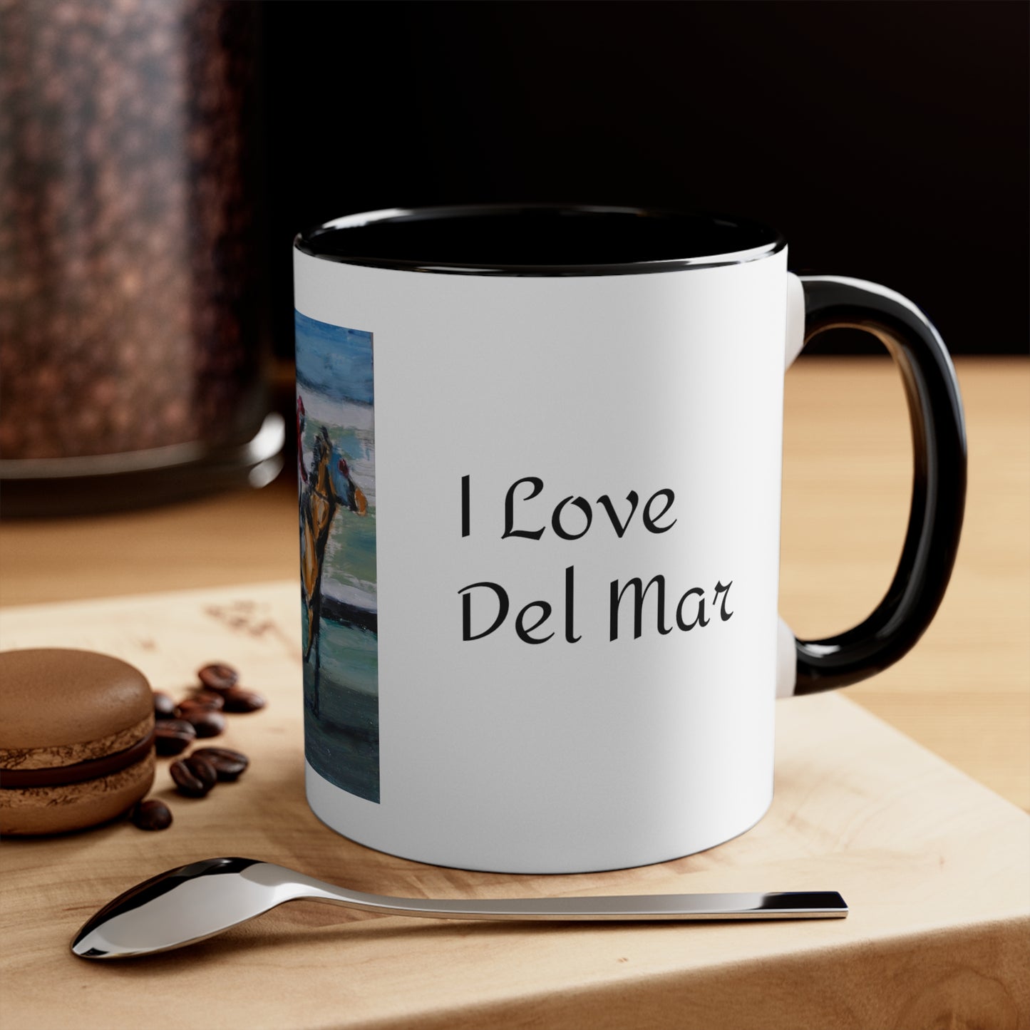 I love Del Mar! Accent Coffee Mug, for coffee lovers 11oz