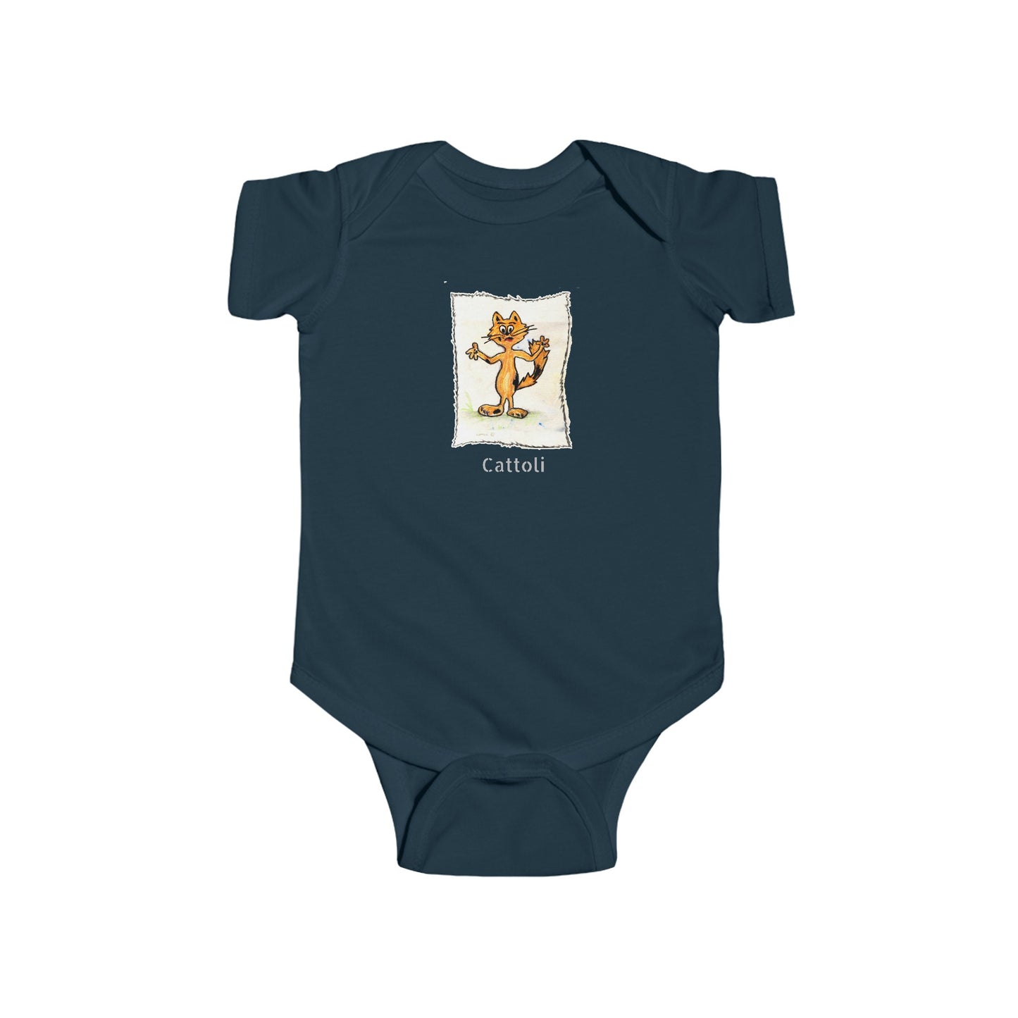 Infant Fine Jersey Bodysuit - Cattoli the Cat ** name can be personalized.**