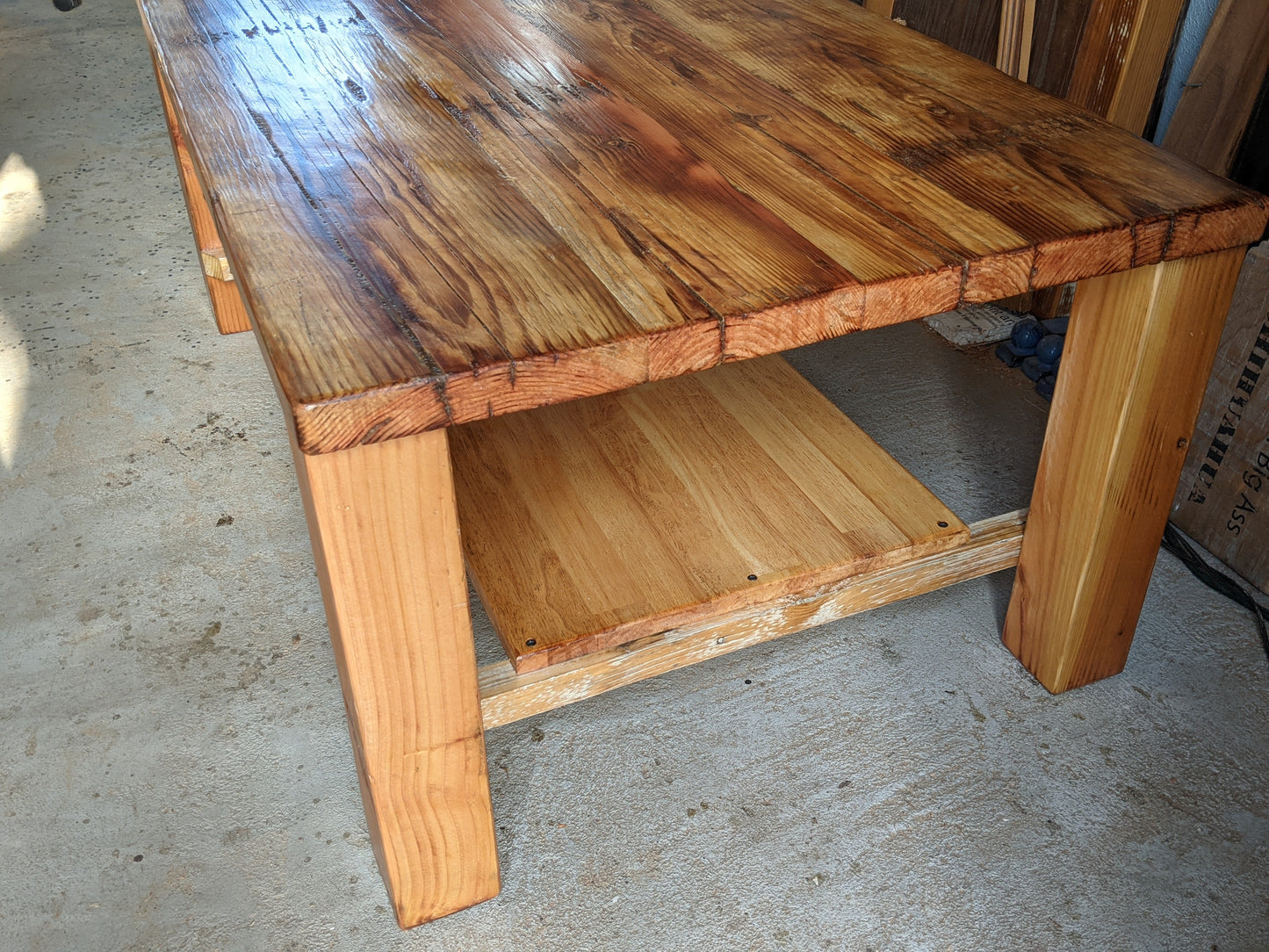 Coffee Table rectangle reclaimed wood