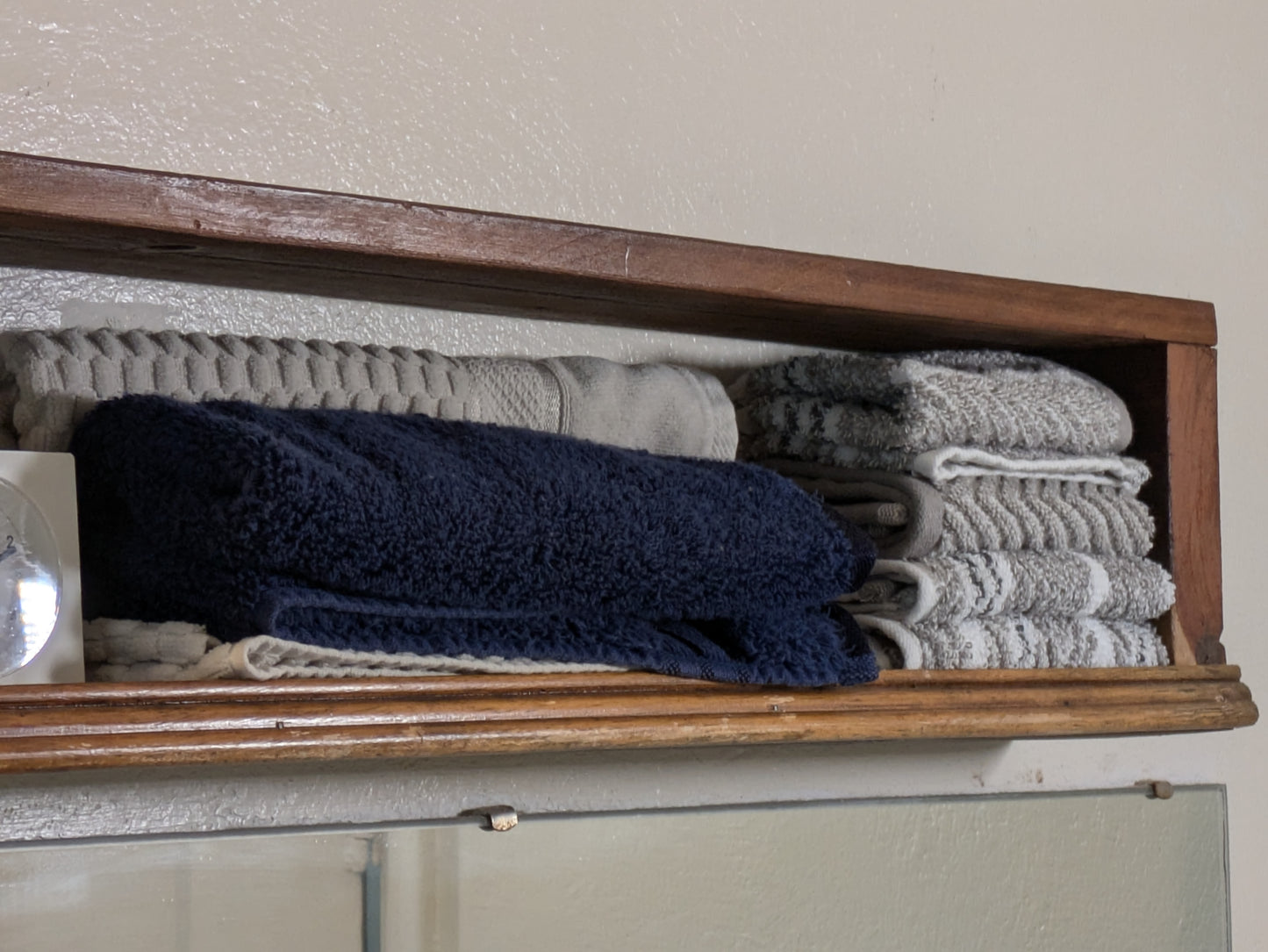 Rustic Recycled Reclaimed wood shelf bathroom storage USA