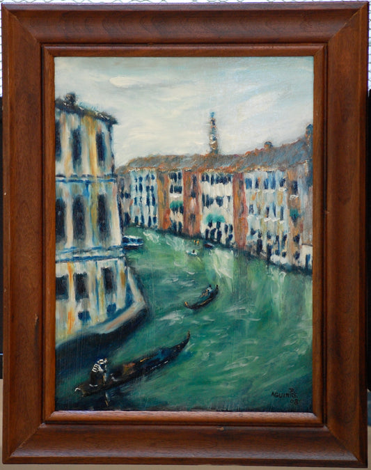 Venice Waterway painting - oil