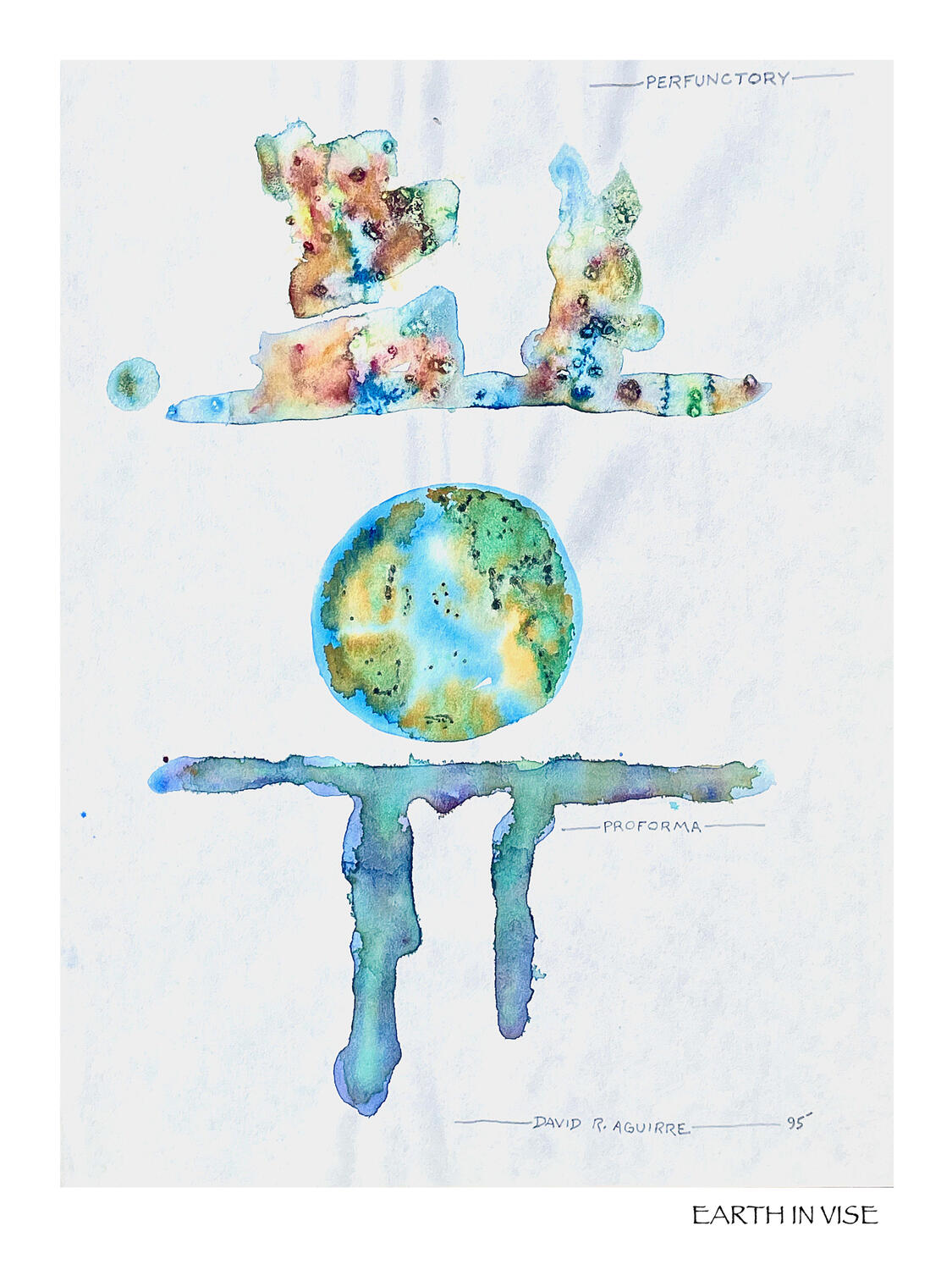 Earth in Vise Print watercolor