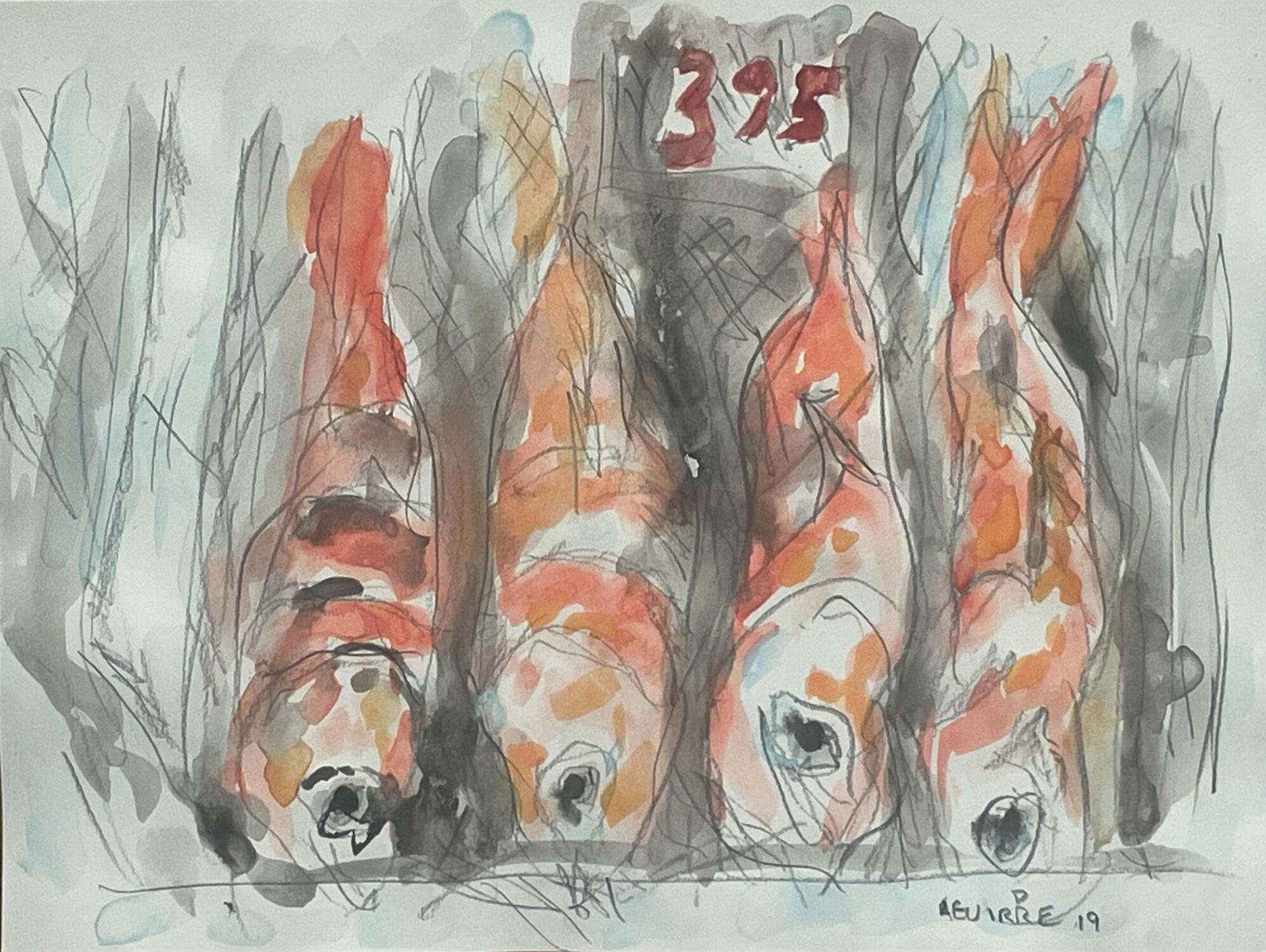 Hawaiian Fish Market Original watercolor 9 x 12