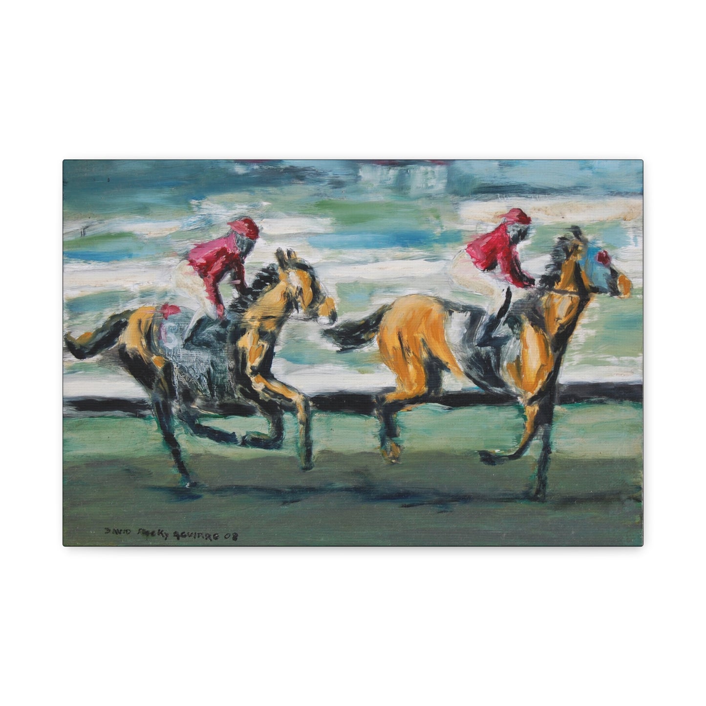 Del Mar Horse Racing San Diego - Giclee Print on Canvas or 285 GSM Art Paper