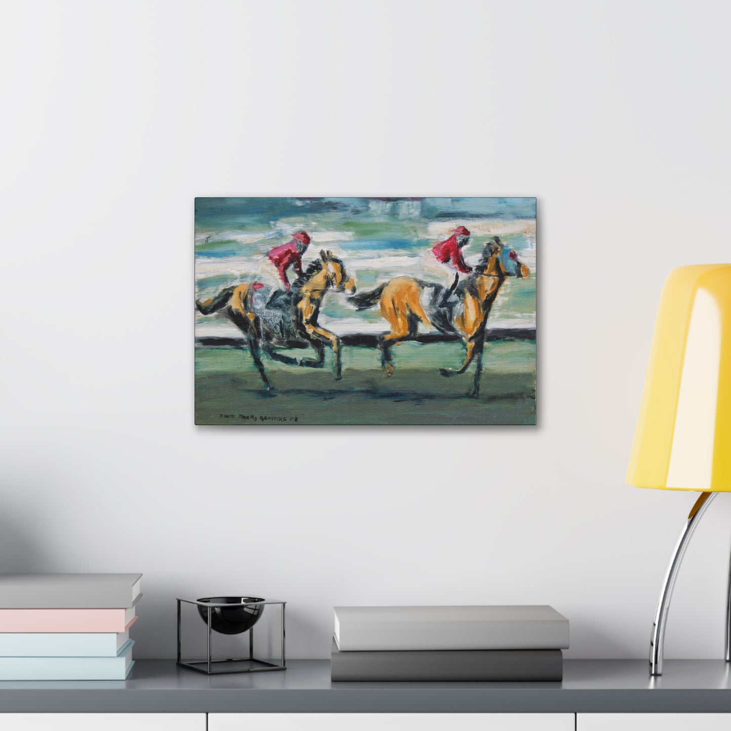 Del Mar Horse Racing San Diego - Giclee Print on Canvas or 285 GSM Art Paper