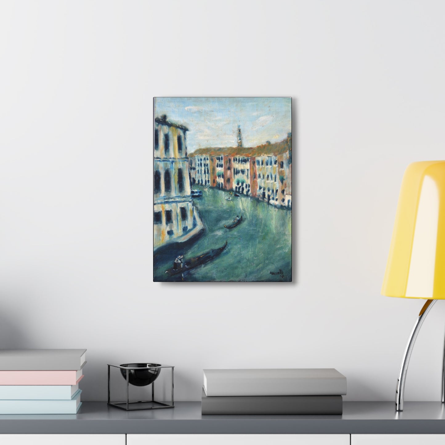 Venice Waterway painting  - Print on Canvas Gallery Wraps