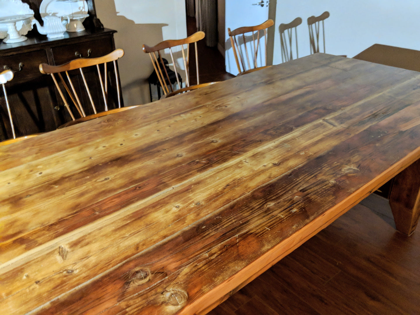 12 foot Dining Table Natural Color 100% Reclaimed Wood