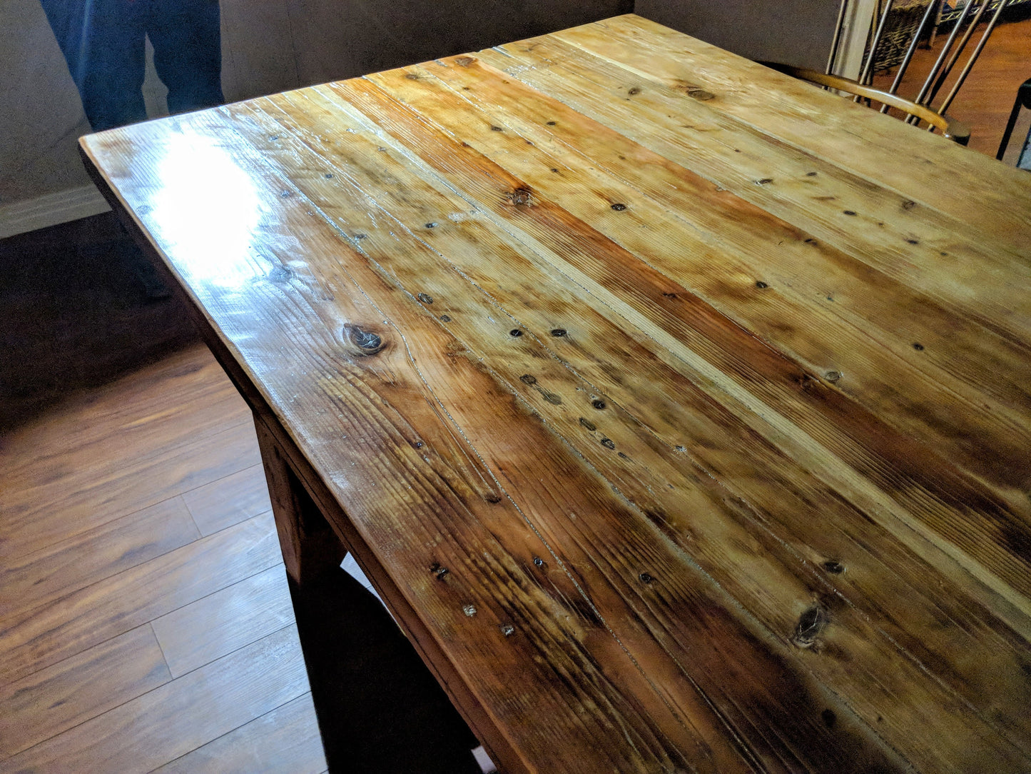 12 foot Dining Table Natural Color 100% Reclaimed Wood