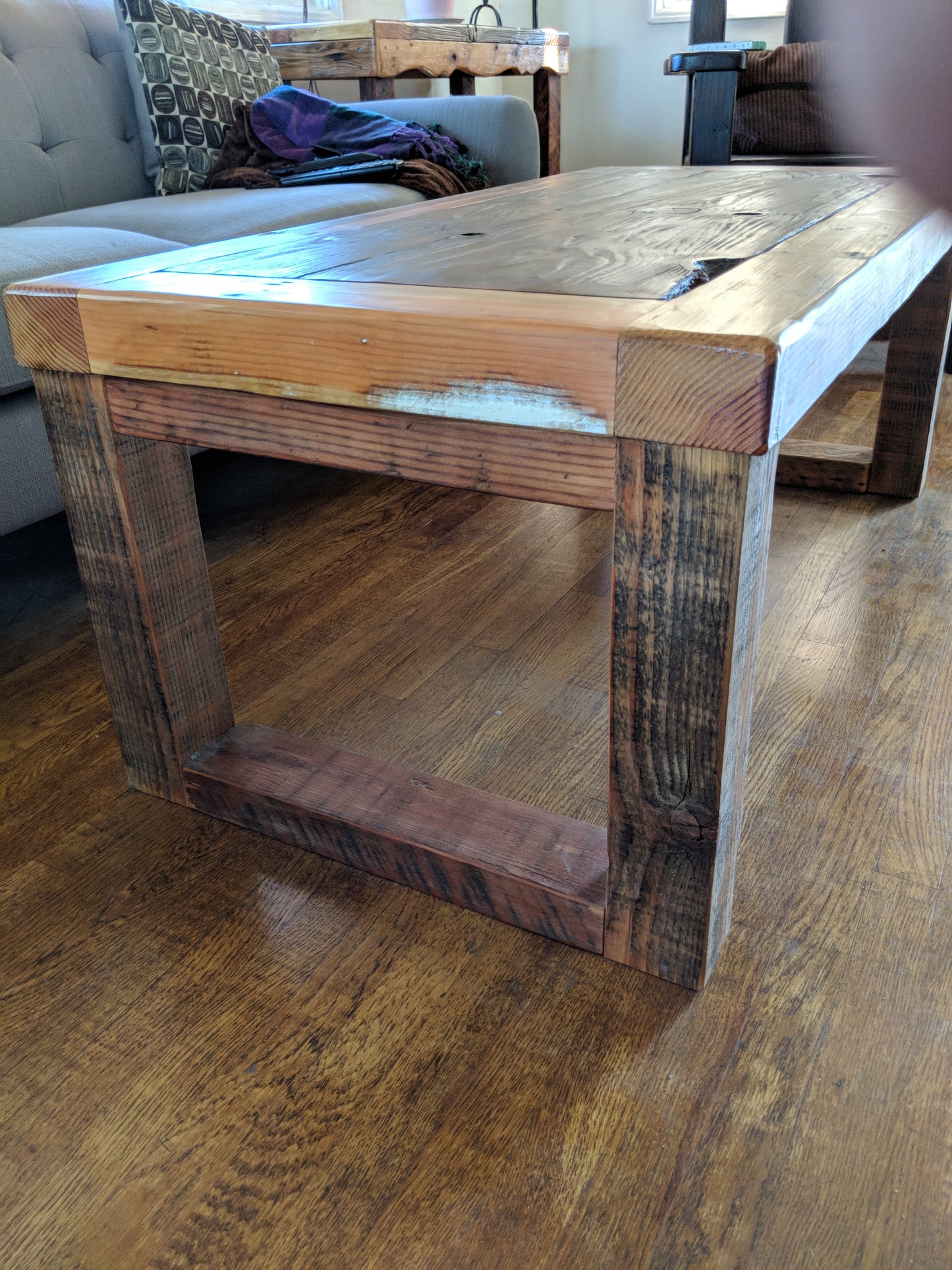 Reclaimed Redwood coffee table