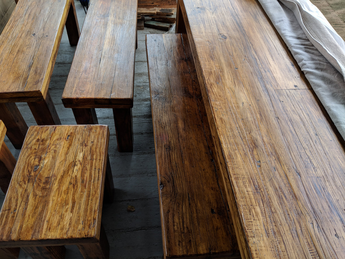 12 foot Dining Table 100% Reclaimed Wood