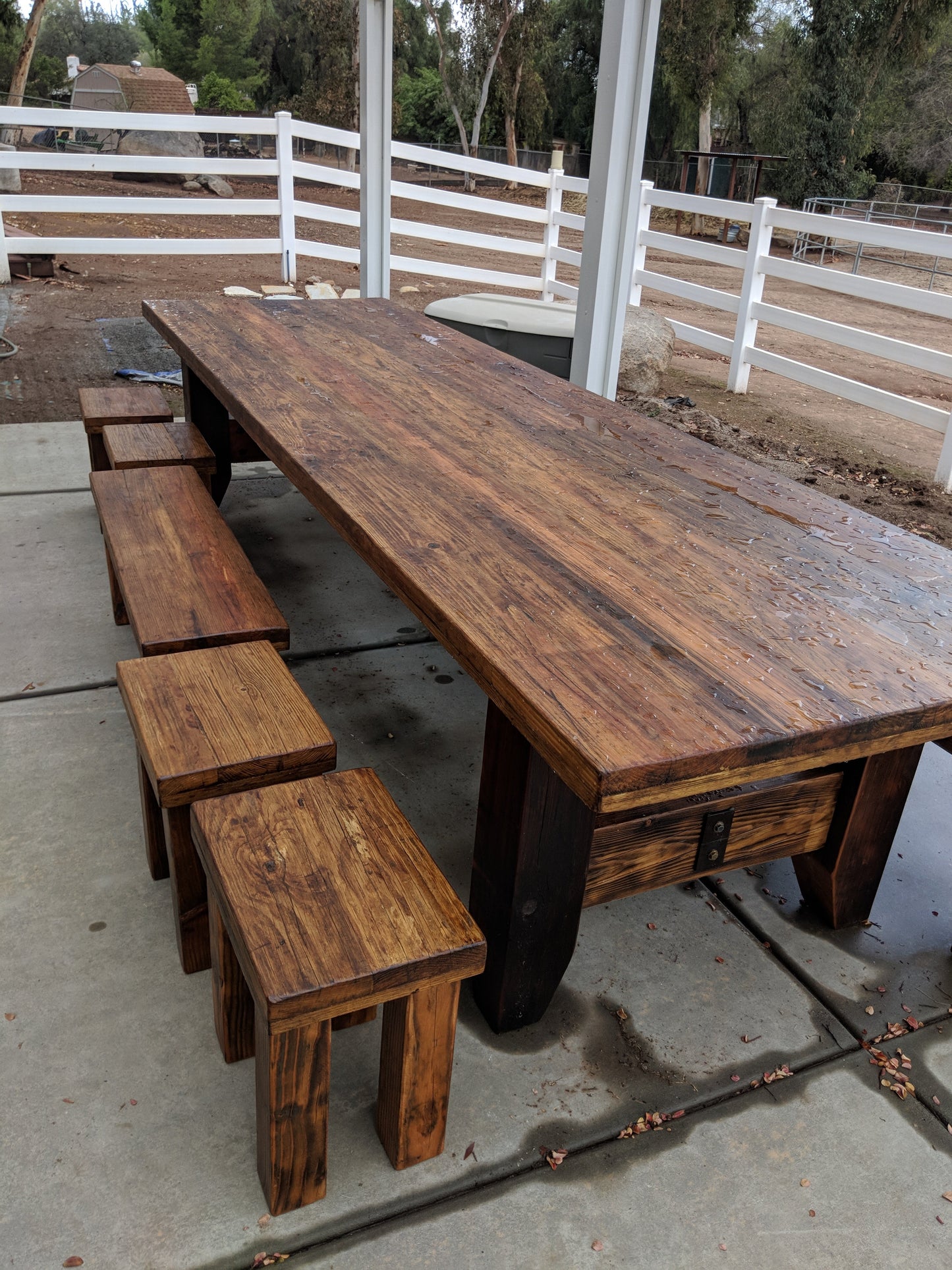 12 foot Dining Table 100% Reclaimed Wood