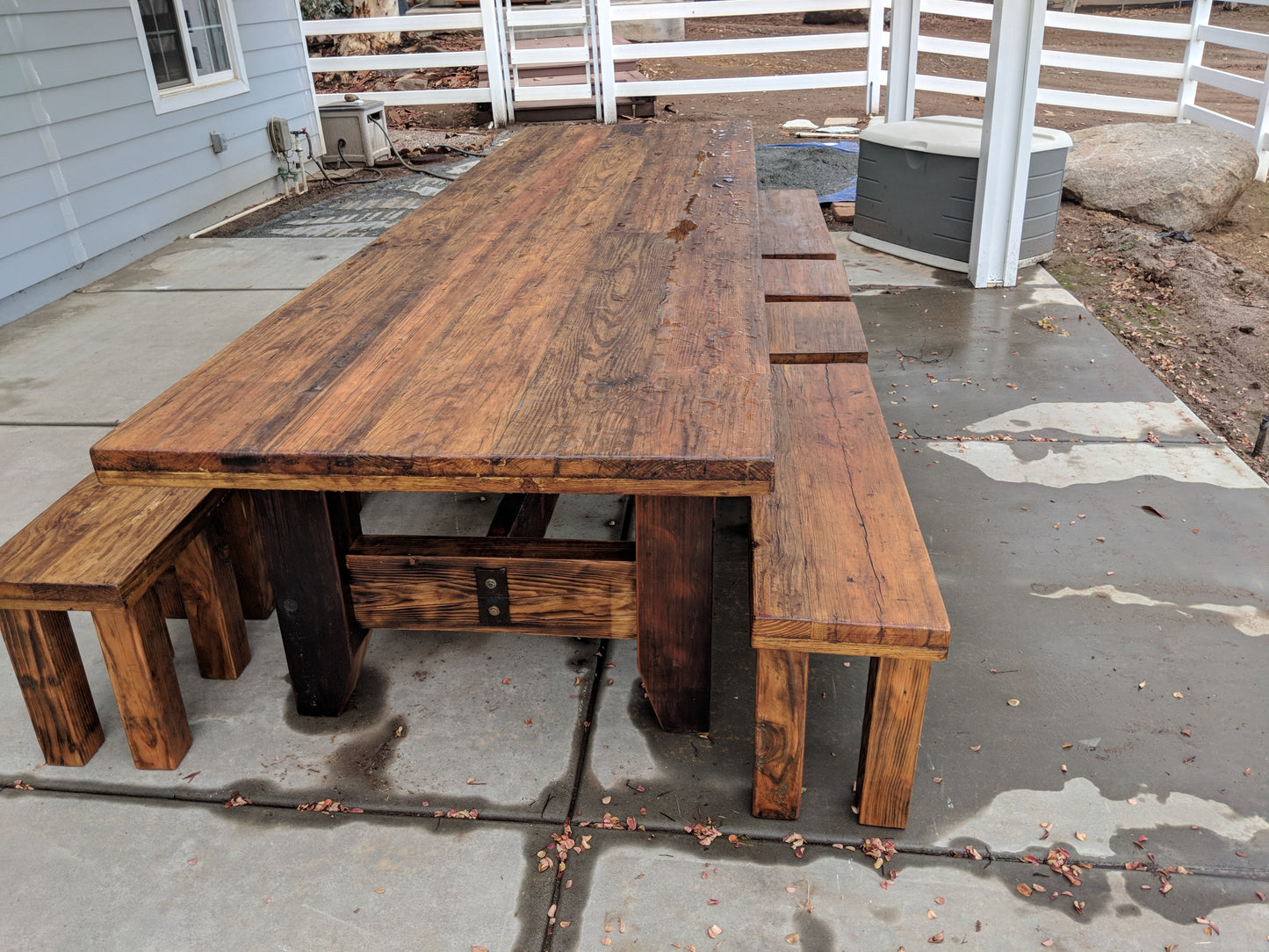 12 foot Dining Table 100% Reclaimed Wood