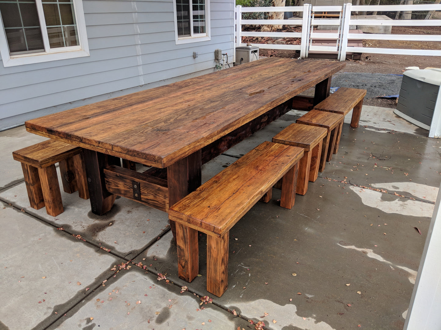 12 foot Dining Table 100% Reclaimed Wood