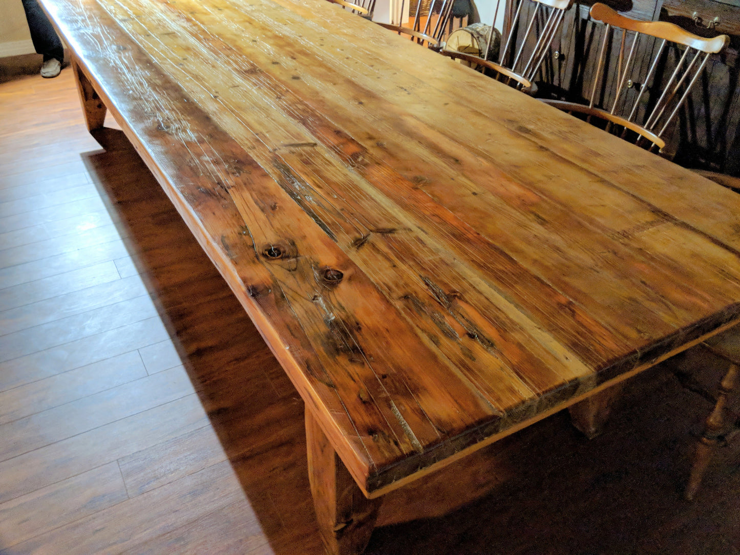 12 foot Dining Table Natural Color 100% Reclaimed Wood