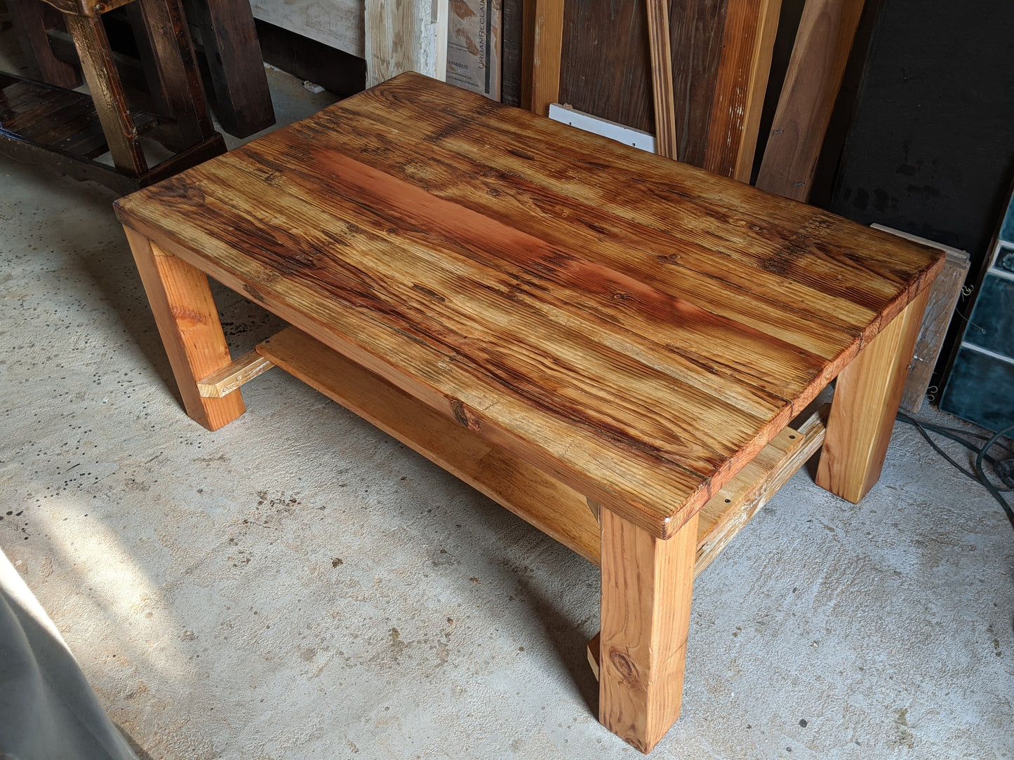 Coffee Table rectangle reclaimed wood