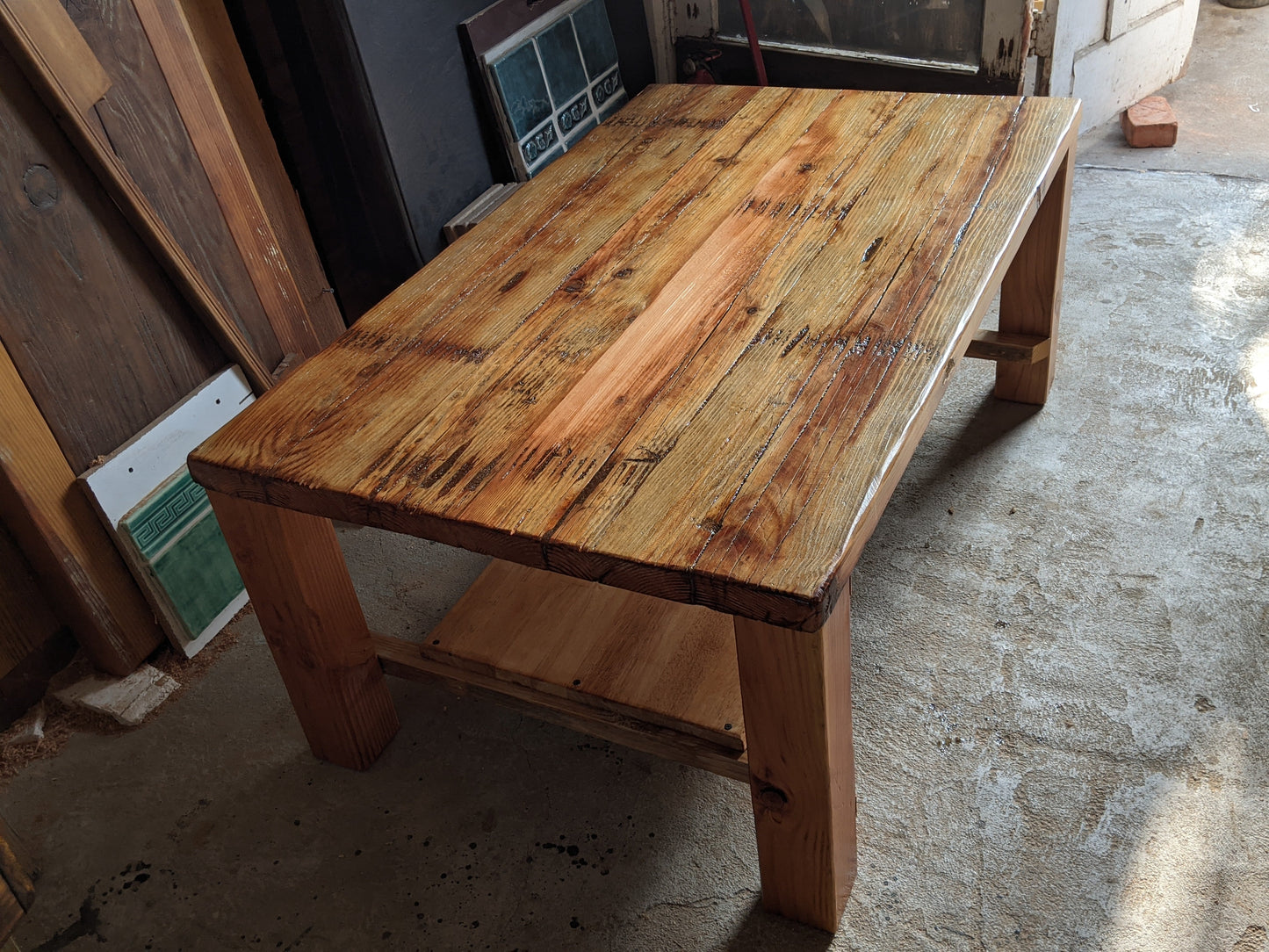 Coffee Table rectangle reclaimed wood