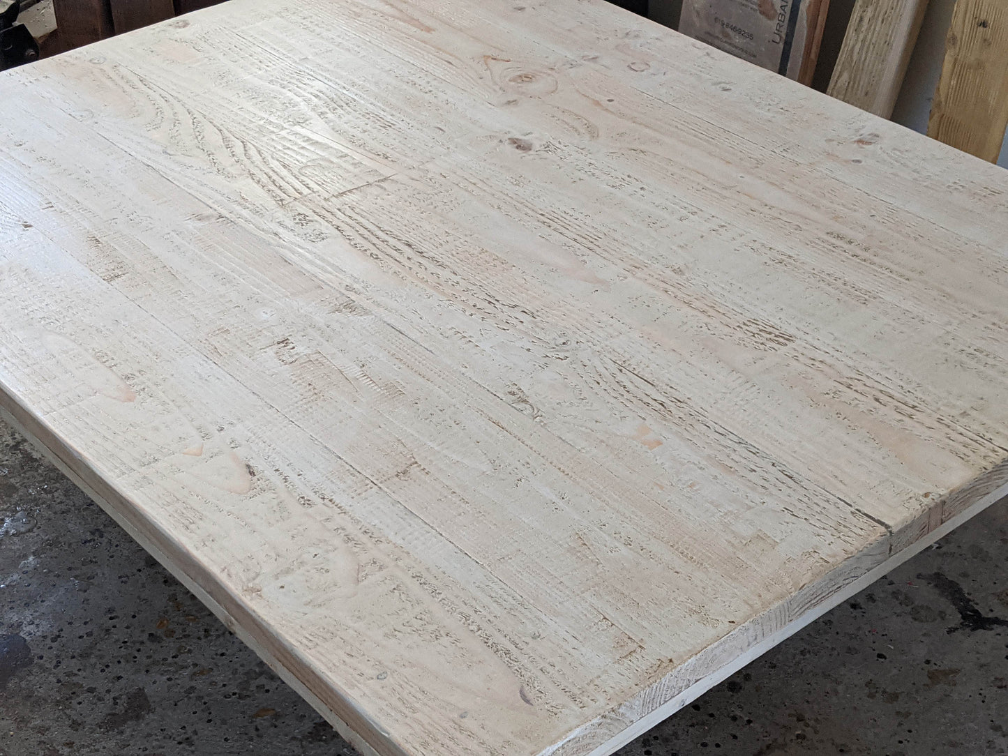 Coffee table square whitewash